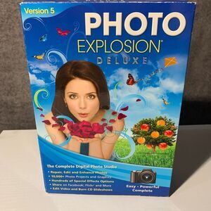 PHOTO EXPLOSION Deluxe V5 Windows 7, 8 10 Digital Photo Editing PC Software